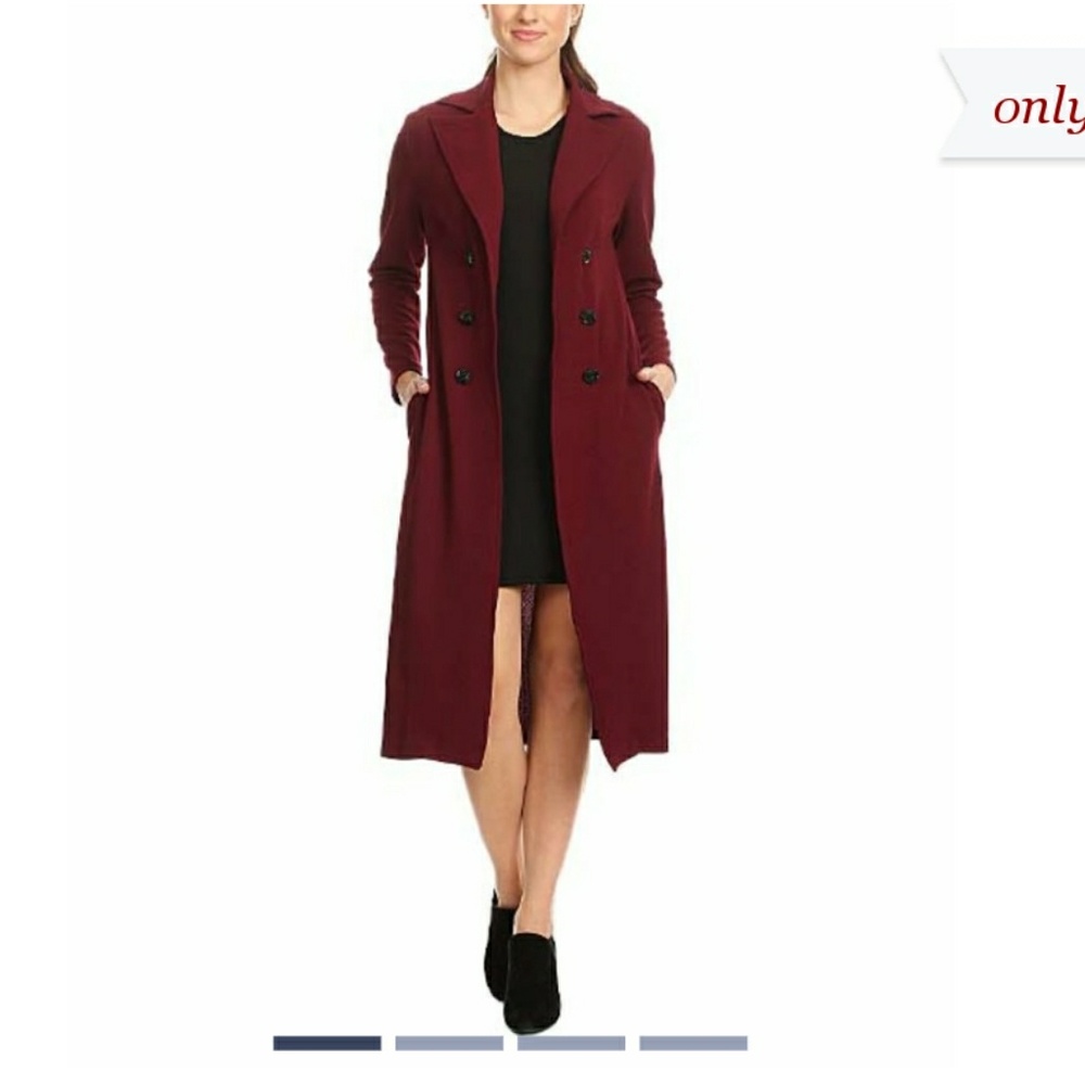 ***SOLD***New burgundy peacoat